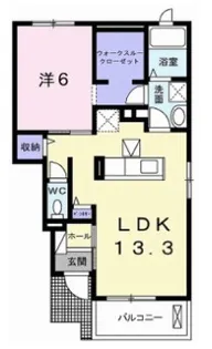 アグレーブル B【1階】の間取り