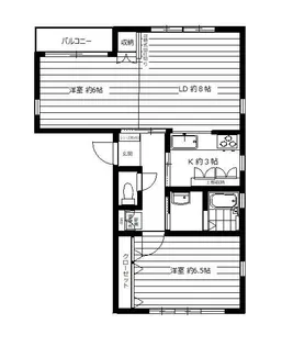 サザンパレス【3階】の間取り