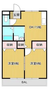 YBハウス【2階】の間取り