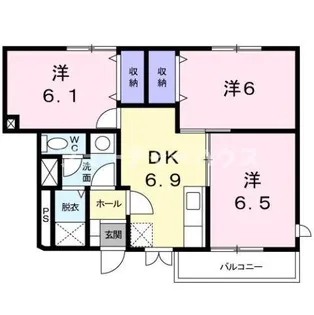ソレアードA【1階】の間取り