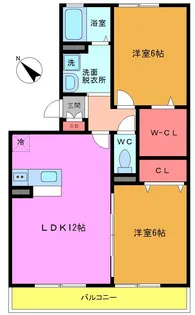 ヴェルドミール本八幡【2階】の間取り