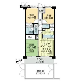 ライオンズマンション吉祥寺南【1階】の間取り