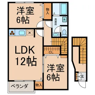 サンジュネス 1【2階】の間取り