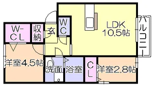 D-room COCO【2階】の間取り