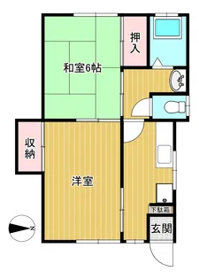 コーポ篠田【1階】の間取り