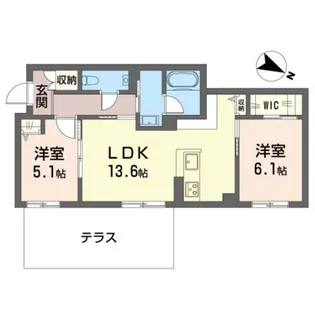 フォレスト【1階】の間取り