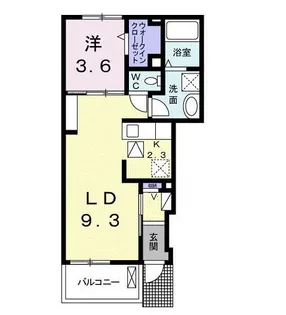 スカイブルー【1階】の間取り