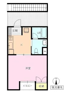 サンディハイツ鶴賀【1階】の間取り