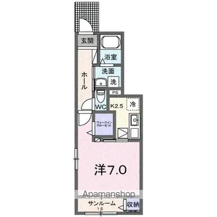 アンソレイエ.RIO A【1階】の間取り
