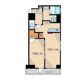 ベルティーセ新宿【6階】の間取り