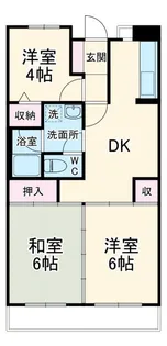 ラビアンローズ【1階】の間取り