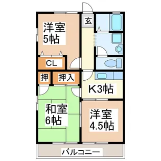 ノーブルハイツ【1階】の間取り