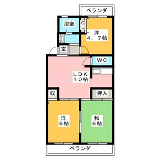 JEAN PALACE 21【3階】の間取り