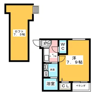 ブランノワール並木【2階】の間取り