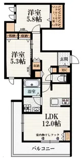 フェリシア秋川【2階】の間取り