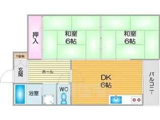 第二眉山マンション【1階】の間取り
