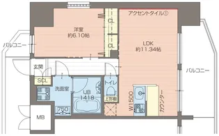 プレジオ都島ASIAN【3階】の間取り