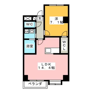 Y’s Stage Wakamiya【7階】の間取り