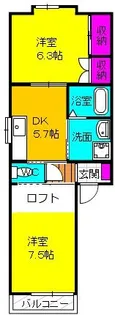 ベェル ヴィル【2階】の間取り