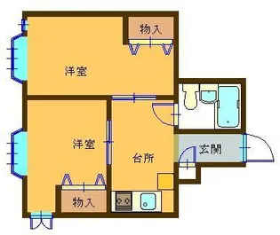 代田橋マンション【2階】の間取り