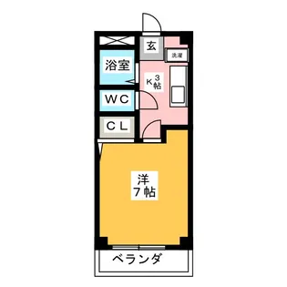 プレイース砂川【1階】の間取り