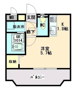 ユーミープライムマンション【1階】の間取り