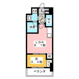ポルタニグラ大須【4階】の間取り