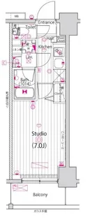 ガーラ・リバースクエア横濱南【6階】の間取り