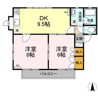 GTハイツ【2階】の間取り