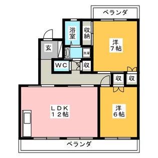 アルカディア【2階】の間取り