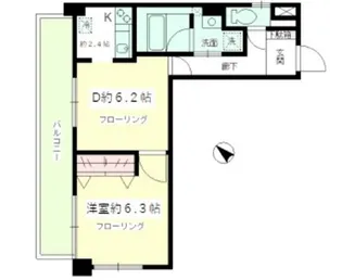 グラシューズ・ワン【2階】の間取り
