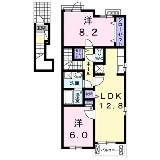 フローラ ひまわり【2階】の間取り
