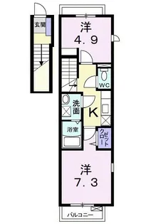 エム・クアトロ【2階】の間取り