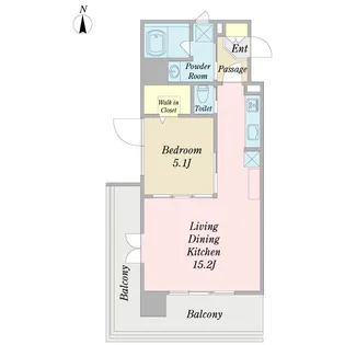 TAHO参番館【6階】の間取り