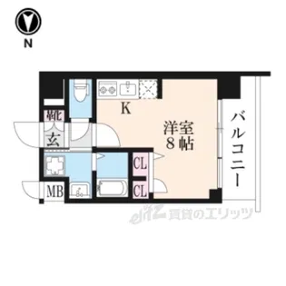 プレサンス京都室町通紫水【3階】の間取り