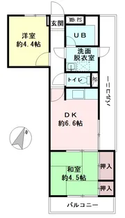 シーウインド長沢【4階】の間取り