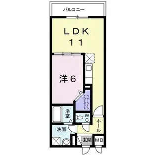 カーサ・フォルトナ【1階】の間取り
