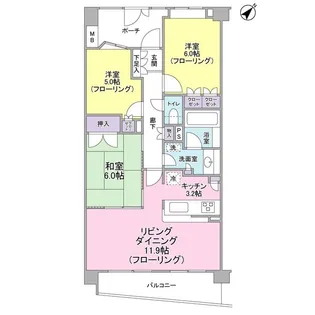 クレアヒルズ青葉荏田【4階】の間取り