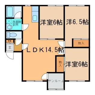 グレースタウンB【1階】の間取り
