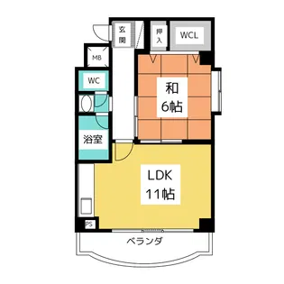 ハイム旭丘【2階】の間取り