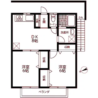 ヴェール多摩川【1階】の間取り