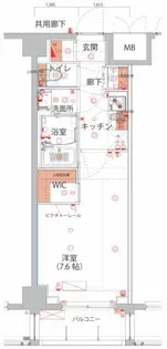 ハーモニーレジデンス東京イーストサイド【5階】の間取り