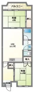 丸信リバーサイドコーポ2【1階】の間取り