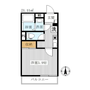 ラルジュバンブー【3階】の間取り