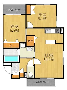 グランコーチェ【3階】の間取り