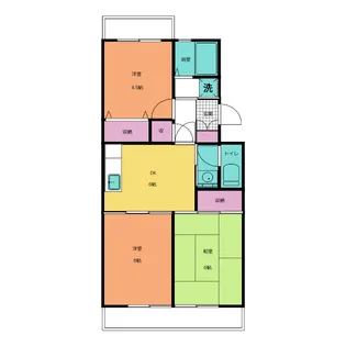ルネッサンス小手指1号館【3階】の間取り