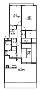 サニープレイス西大寺【2階】の間取り