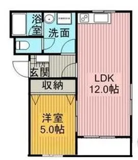 マンションドム金谷台I【1階】の間取り