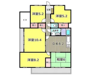 アスティー築寿西都【4階】の間取り