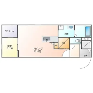 ヴェルデ小坂町【1階】の間取り